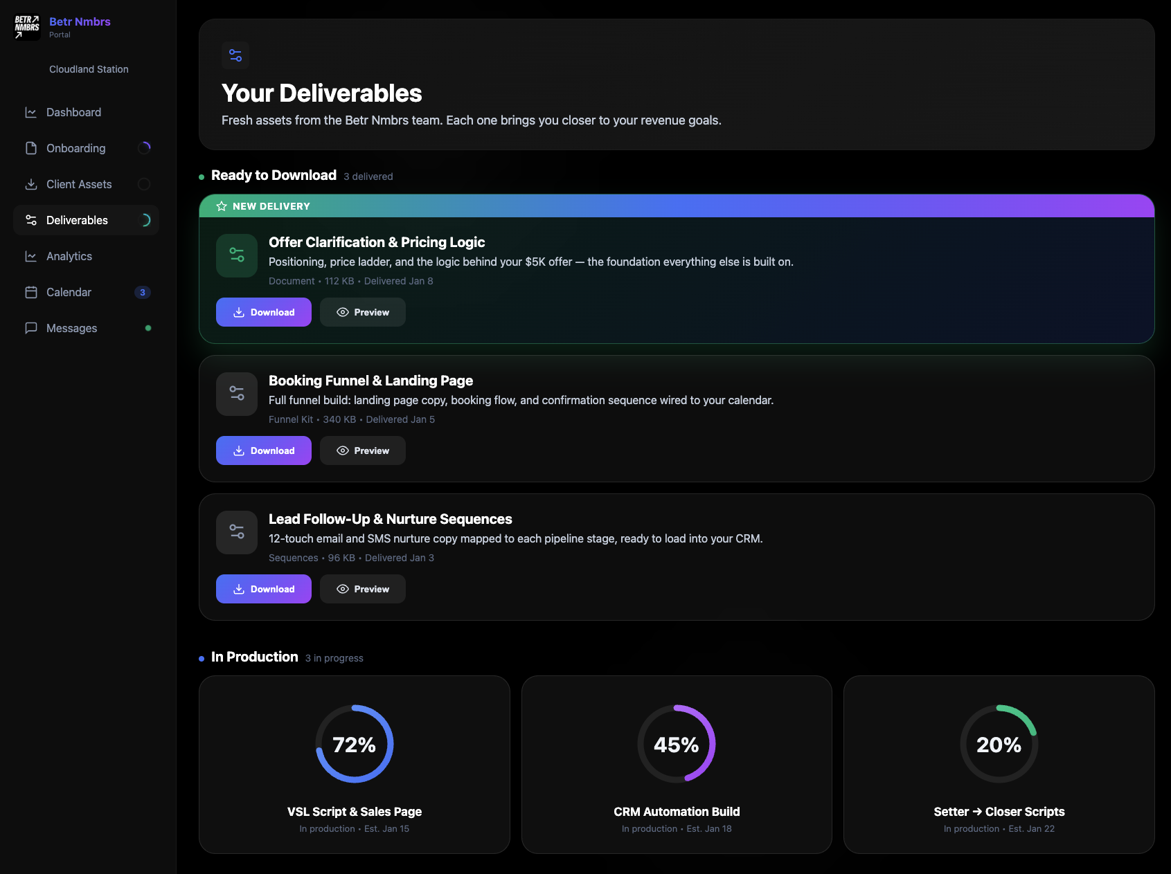 Deliverables: BetrNmbrs software
